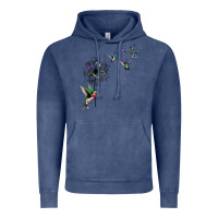 Vintage Denim bird hummingbird dandelion flowers shirt for women men t shirt Vintage Hoodie - linhVisuals