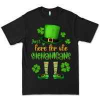 Black Just here for the shenanigans St. Patrick's Premium Tee - OliviaCreatesArt