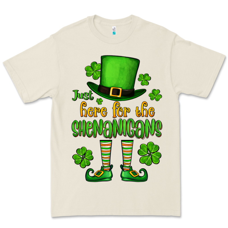 Just Here For The Shenanigans St. Patrick's Premium Tee by OliviaCreatesArt | Teevron