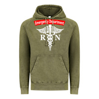 Vintage Olive emergency department nursing er registered nurse rn caduceus raglan ba Vintage Hoodie - linhVisuals