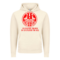 Vintage Artic iww injury one is injury to all front and back red zip hoodie Vintage Hoodie - linhVisuals