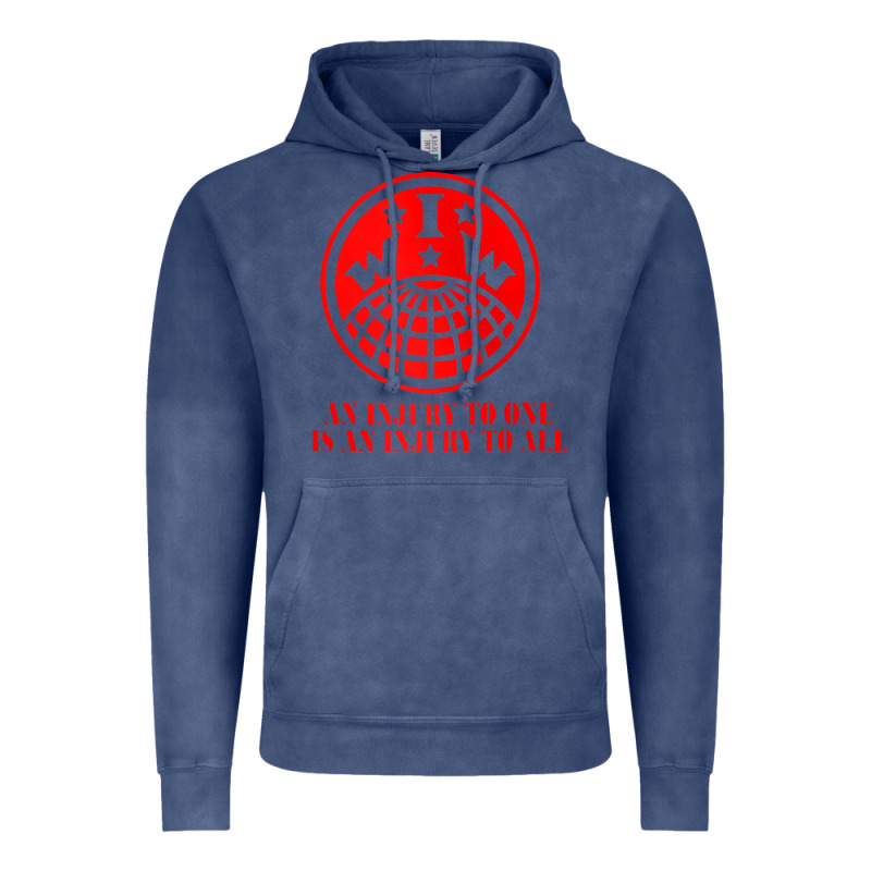 Iww Injury One Is Injury To All Front And Back Red Zip Hoodie Vintage Hoodie by linhVisuals | Teevron