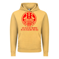 Vintage Mustard iww injury one is injury to all front and back red zip hoodie Vintage Hoodie - linhVisuals