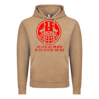 Vintage Coffee iww injury one is injury to all front and back red zip hoodie Vintage Hoodie - linhVisuals