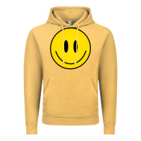 Vintage Mustard retro happy vibe smiley face happy face graphic sweatshirt Vintage Hoodie - linhVisuals