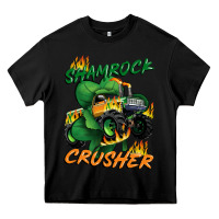 Black Shamrock crusher St. Patrick's Day Heavy Core Tee - CowGirlArtShop