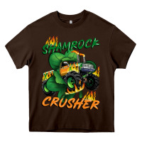 Chocolate Brown Shamrock crusher St. Patrick's Day Heavy Core Tee - CowGirlArtShop