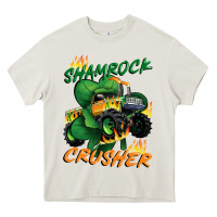 Cream Shamrock crusher St. Patrick's Day Heavy Core Tee - CowGirlArtShop