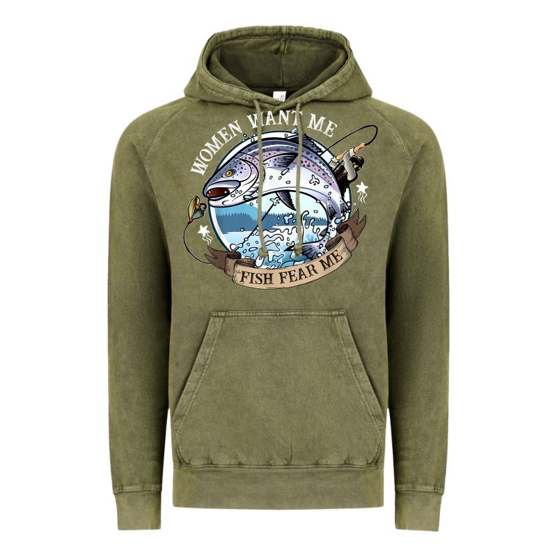 Funny Women Want Me, Fish Fishing Fear T Shirt Vintage Hoodie by linhVisuals | Teevron
