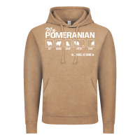 Vintage Coffee dog pomeranian cute dog puppy pet black paw Vintage Hoodie - linhVisuals