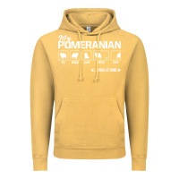 Vintage Mustard dog pomeranian cute dog puppy pet black paw Vintage Hoodie - linhVisuals
