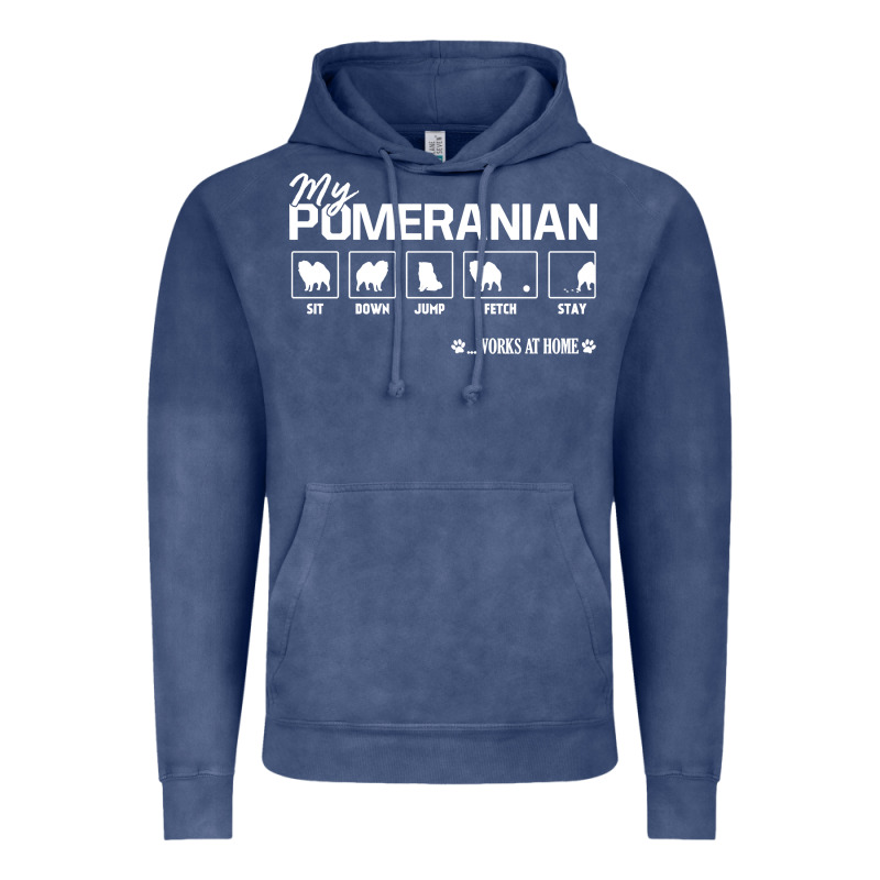 Dog Pomeranian Cute Dog Puppy Pet Black Paw Vintage Hoodie by linhVisuals | Teevron