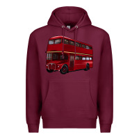 Burgundy double decker bus Premium Hoodie - Artiststas