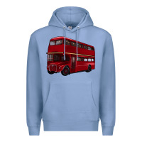 Colony Blue double decker bus Premium Hoodie - Artiststas