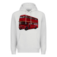 Dove Grey double decker bus Premium Hoodie - Artiststas