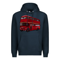Navy double decker bus Premium Hoodie - Artiststas