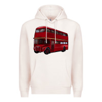 Pale Pink double decker bus Premium Hoodie - Artiststas
