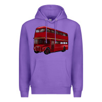 Purple double decker bus Premium Hoodie - Artiststas