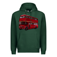 Sports Green double decker bus Premium Hoodie - Artiststas
