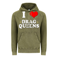 Vintage Olive i love drag queens  i heart drag queens t shirt Vintage Hoodie - linhVisuals