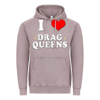 Vintage Zinc i love drag queens  i heart drag queens t shirt Vintage Hoodie - linhVisuals