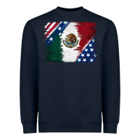 Navy Mexican With American Flag Heavyweight Sweatshirt - RanaPortraitStore