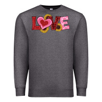 Charcoal Heather valentines day love sunflowers Premium Sweatshirt - RanaPortraitStore