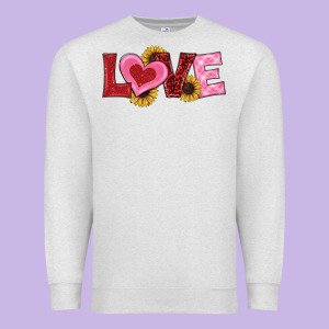 Valentines Day Love Sunflowers Premium Sweatshirt Designed By Ranaportraitstore