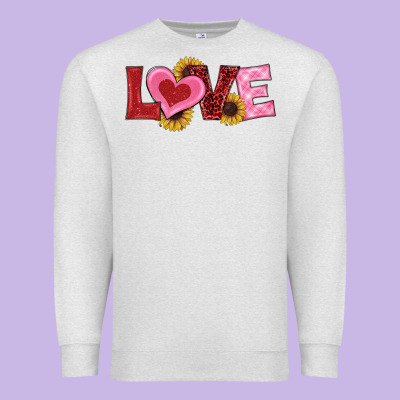 Valentines Day Love Sunflowers Premium Sweatshirt Designed By Ranaportraitstore
