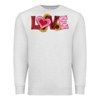Oatmeal Heather valentines day love sunflowers Premium Sweatshirt - RanaPortraitStore