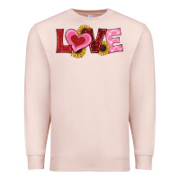 Pale Pink valentines day love sunflowers Premium Sweatshirt - RanaPortraitStore
