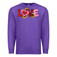 Purple valentines day love sunflowers Premium Sweatshirt - RanaPortraitStore