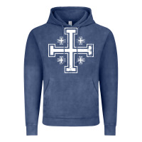 Vintage Denim crusader cross of jerusalem knights templa Vintage Hoodie - linhVisuals