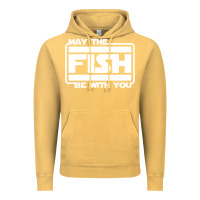 Vintage Mustard May The Fish Be With You Fishing3 Vintage Hoodie - linhVisuals