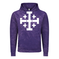 Cloud Purple crusader cross of jerusalem Vintage Hoodie - linhVisuals