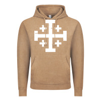 Vintage Coffee crusader cross of jerusalem Vintage Hoodie - linhVisuals