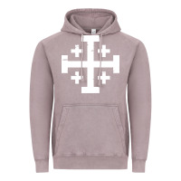 Vintage Zinc crusader cross of jerusalem Vintage Hoodie - linhVisuals