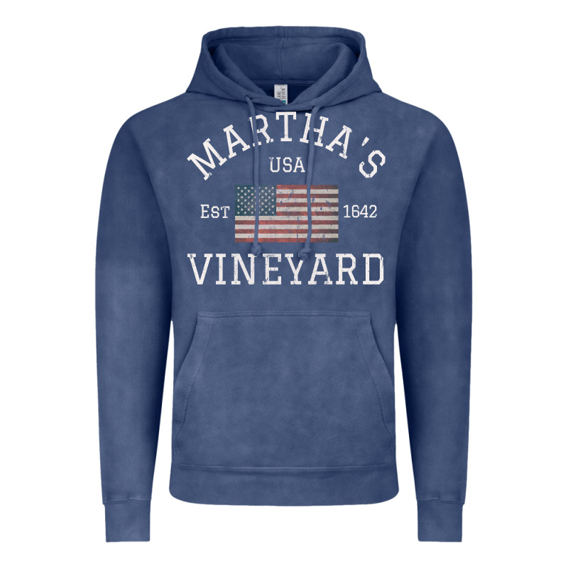 Martha's Vineyard Massachusetts American Flag Usa Vintage Pullover Hoo Vintage Hoodie by linhVisuals | Teevron