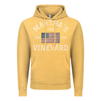 Vintage Mustard martha's vineyard massachusetts american flag usa vintage pullover hoo Vintage Hoodie - linhVisuals