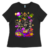 Mardi Gras Skeletons Ladies Tee | Teevron