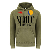 Vintage Olive Space Ibiza Vintage Hoodie - linhVisuals