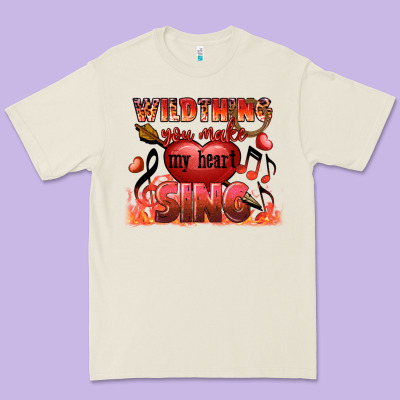 Valentine's Day Wild Thing You Make My Heart Sing Premium Tee Designed By Fadigitalartstudio