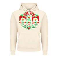 Vintage Artic swedish dala horse folk art t shirt Vintage Hoodie - linhVisuals
