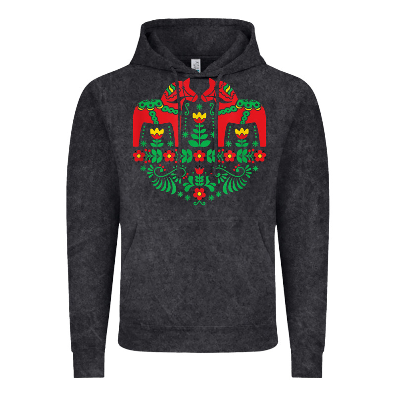 Swedish Dala Horse Folk Art T Shirt Vintage Hoodie by linhVisuals | Teevron