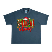 Midnight Navy Christmas Gigi Claus Urban Heavy Tee - FaDigitalArtStudio