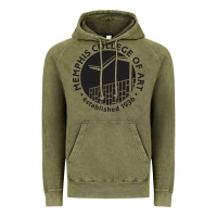 Vintage Olive Memphis College of Art Vintage Hoodie - linhVisuals