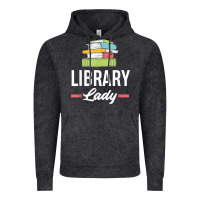 Vintage Black womens funny library lady librarian library assistant t shirt Vintage Hoodie - linhVisuals