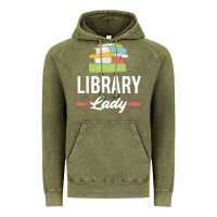 Vintage Olive womens funny library lady librarian library assistant t shirt Vintage Hoodie - linhVisuals