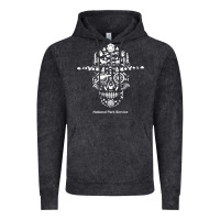 Vintage Black national park service, skull animals hiking camping eliments t shirt Vintage Hoodie - linhVisuals