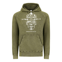 Vintage Olive national park service, skull animals hiking camping eliments t shirt Vintage Hoodie - linhVisuals
